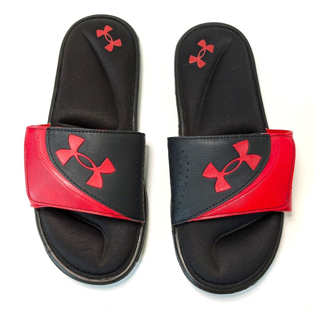 Under Armour Men's Size 9 Ignite VI Slide Sandals Red/Black #3022711-001 NWOT